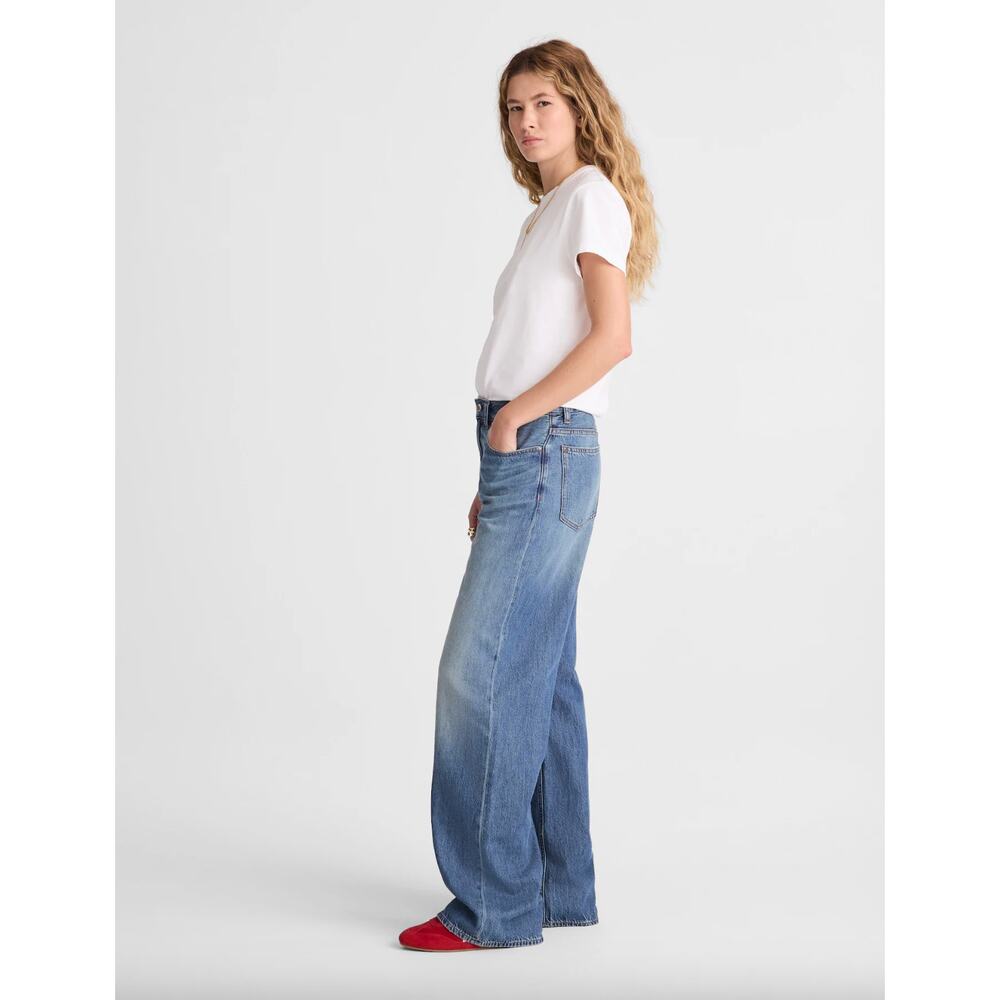 Madewell Tall Low Slung Baggy Jeans Airy Denim Pickett Wash Blue US 32T NWT - Picture 3 of 15